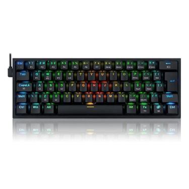 Imagem de Teclado Mecânico Gamer Redragon Fizz Pro RGB,Switch Brown,Layout 60%, ABNT2, - K616-RGB-B (PT-BROWN)-Unissex