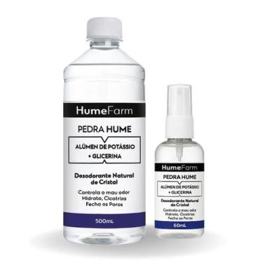 Imagem de Kit Pedra Hume Líquida Com Glicerina 1 de 500ml + 1 de 60ml - Humefarm