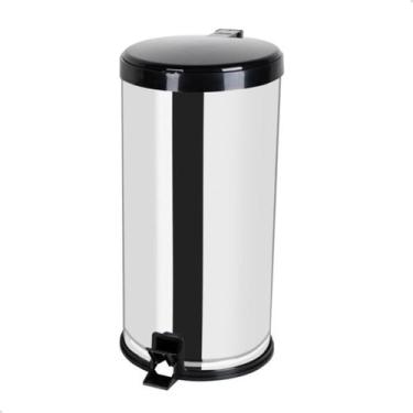 Imagem de Lixeira Resistente Cozinha Quarto 20L Pedal Aço Inox Moderna - Viel, P