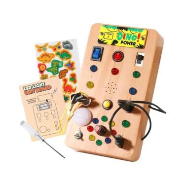 Imagem de Tabuleiro De Atividades Montessori Com Luz LED Para Crianças, Brinqued