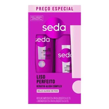 Imagem de Kit Seda Shampoo 300ml + Condicionador 190 Liso Perfeito