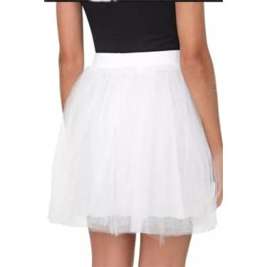 Imagem de Saia De Tule Adulto Com Brilho Glitter Carnaval Único - Trends