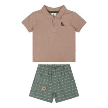 Imagem de Conjunto Camisa Polo e Bermuda Bebê Quimby-Masculino