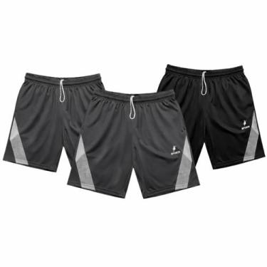 Imagem de Kit Bermuda Masculina Helanca Esportiva Confortável Secagem Rápida - O