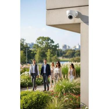 Imagem de Câmera Dome Segurança 1MP Imagens Claras Dia/Noite Branca - Congratula