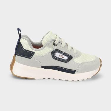 Imagem de Tênis Infantil Bibi Jogging Cinza com Branco-Masculino