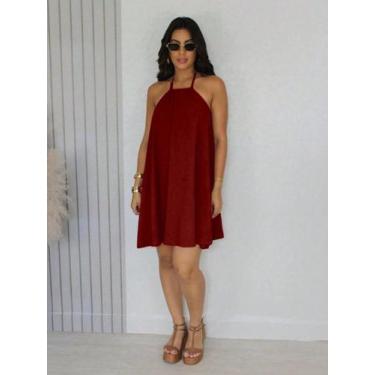 Imagem de Vestido Curto Soltinho Feminino Alças Finas Elegante Leve - rezie, Ter