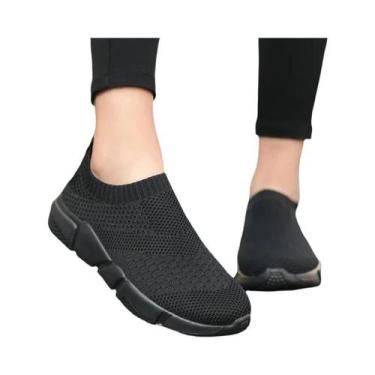 Imagem de Tênis Femininos plus Size De Malha, Estilo Slip-on, Confortáveis, Vulc