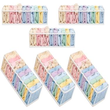 Imagem de Kit 6 Colmeia Organizadora Tamanho (M) Para Roupas De bebê e Infantil Organizador De Gaveta - Encantos Do Lar