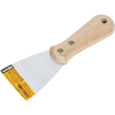 Imagem de Espátula De Aço, 6 Cm, Com Cabo De Madeira Parafusado, Vonder