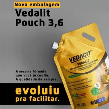 Imagem de Aditivo plastificante concentrado vedalit 3,6l vedacit