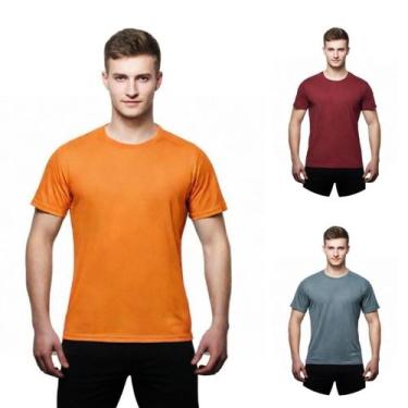 Imagem de Kit 3 Camisas Uv +50 Manga Curta Slim - C&C, Laranja, Verm escuro, Gra