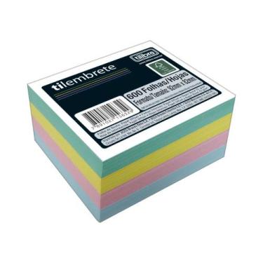 Imagem de Bloco de Notas Tilibra Tilembrete 92x82mm Tons Pastéis 600Fls
