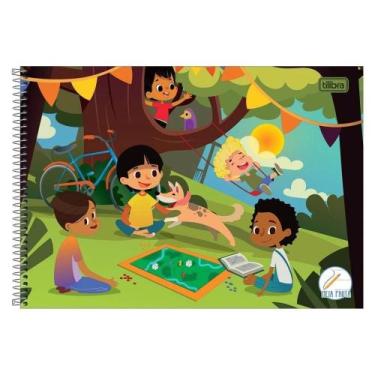 Imagem de Caderno Espiral Desenho (MEIA PAUTA) Sapeca Kids Capa Dura 40 Fls - Ti