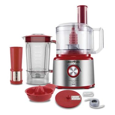 Imagem de Multiprocessador Bmp2700v Turbo Inox 5 Em 1 Britânia Cor Vermelho, 110