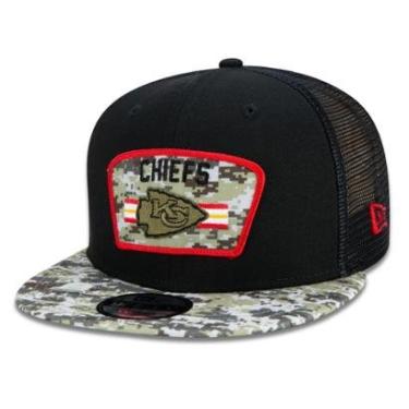 Imagem de Boné 9Fifty Trucker Kansas City Chiefs Salute To Service NFL Snapback Aba Reta New Era Masculino-Masculino