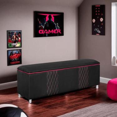 Imagem de Baú Organizador Fighter Para Quarto Gamer 90 cm material sintético - S