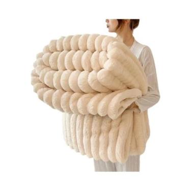 Imagem de Cobertor Grande De Plush Com Textura, Quente, Confortável, Leve, Antie