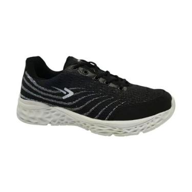 Imagem de Tênis Masculino Box 200 Confortável Preto Branco Lançamento, Preto, Pr