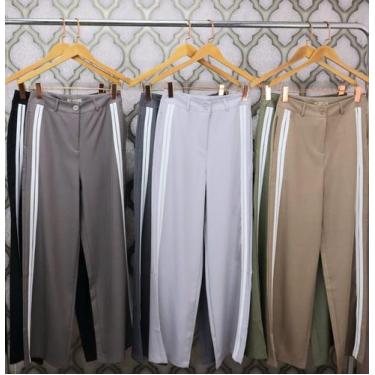 Imagem de Modas Domi Calça Pantalona Feminina Luis Twill Social Esportiva Moda V