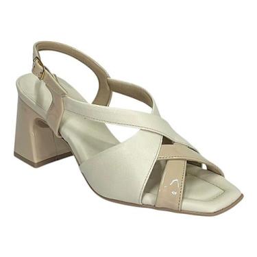 Imagem de Sandália Piccadilly Flavia Salto Alto 626052 Off White/Brule, Off whit