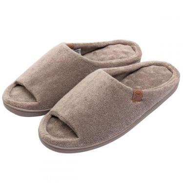 Imagem de Pantufa Aberta Anatômica Elegance em Atoalhado - Caqui - 41/42 - Puff,