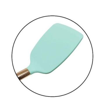 Imagem de Espátula de Silicone com Cabo Inox Rose Gold 35x8cm - KOPECK, VERDE ES