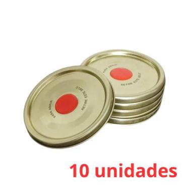 Imagem de Kit Tampas Metálicas Premium 67mm para Pudim Copo Americano Vedação a 