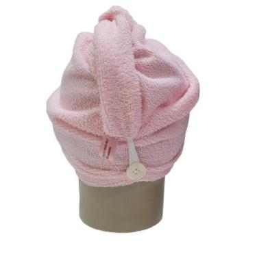 Imagem de Touca Microfibra Para o Cabelo Anti-frizz - IsaToucas, Rosa bebê