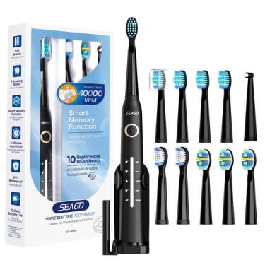 Imagem de Escova de Dentes Elétrica Recarregável SEAGO para Adultos - Autonomia 