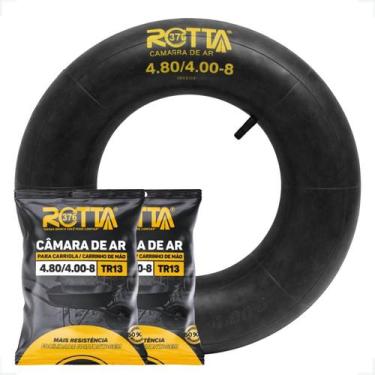 Imagem de Kit 2 Câmara De Ar Balão 4.80 / 4.008 P/ Moto Reboque Rotta