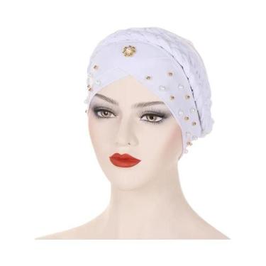 Imagem de Lenço Hijab Multicolorido Com Contas Para Mulheres Muçulmanas, Turbant