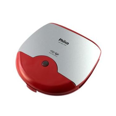 Imagem de Mini Grill e Sanduicheira Philco Inox Vermelha 750W