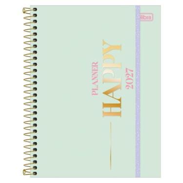 Imagem de Planner Espiral 2027 Happy com Elástico 17,7 x 24cm M7 80 Folhas 90g/m