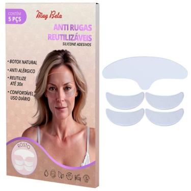 Imagem de Patch de Silicone Reutilizável Anti Rugas para Rosto Muy Bela  Adesivo