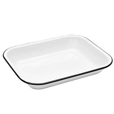 Imagem de Torradeira aberta pequena Enamelware, 29,2 x 23,5 cm, branco vintage/preto (individual)