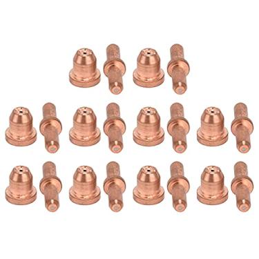 Imagem de Kit de Ponta de Eletrodo, Substitua Diretamente Consumíveis de Cortador de Plasma de Cobre Peças da Tocha 10 Conjunto para TC60 para Arco Espalhador