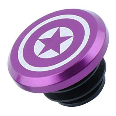 Imagem de menolana Pacote com 2 plugues de extremidade de guidão Mountian Bike Bar End Plugs / Tampas de guidão para bicicleta – Cores para escolher, 1 par – Roxo B