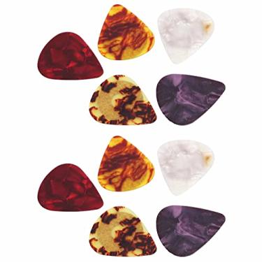 Imagem de Escolha de guitarra, palheta de guitarra portátil antiderrapante durável 10 unidades para tocar