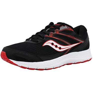 Imagem de Saucony Tênis de caminhada masculino Cohesion 13, Preto/vermelho, 10 Wide