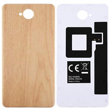 Imagem de Peças de reparo de substituição para Microsoft Lumia 650 capa traseira de bateria com textura de madeira com peças de adesivo NFC (Cor: Cor2)