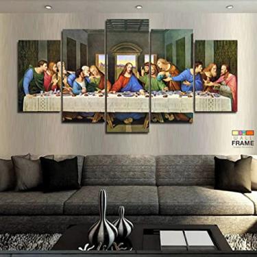 Imagem de Quadros Decorativos Santa Ceia 63x130mt em Tecido