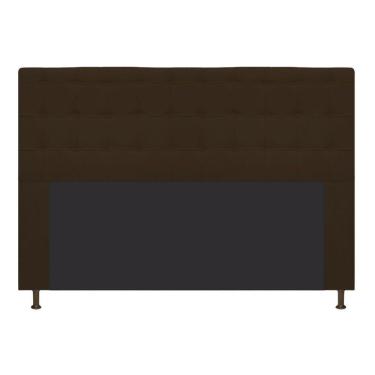Imagem de Cabeceira Dama 195 Cm King Size Com Botonê Suede Marrom