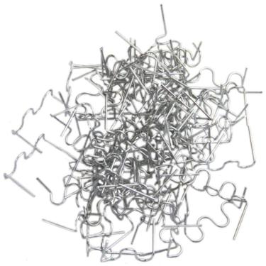 Imagem de Grampos de aço para solda de parachoque parafix com 100 peças - V8 Brasil