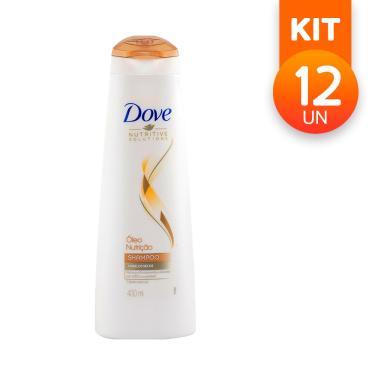Imagem de Shampoo Dove Nutritive Solutions Nutrição Para Cabelos Secos Sem Sal 400ml (Kit com 12)