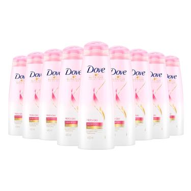 Imagem de Shampoo Dove Nutritive Hidra-Liso Fragância Floral Cabelos Lisos e Oleosos 400ml (Kit com 9)