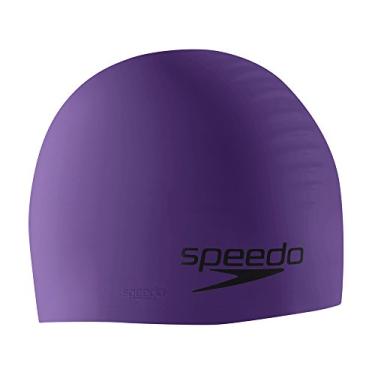 Imagem de Speedo Touca de natação unissex de silicone para adulto, Speedo Purple, One Size