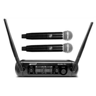Imagem de Microfone Sem Fio Bastão Duplo Lexsen LM-258U-PLL UHF