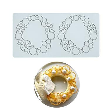 Imagem de Moldes de silicone 3D moldes de chocolate de folha oca favo de mel molde de doce de abelha molde de flor molde de fondant topo de bolo decoração artesanal de açúcar (K_Limão_26,4 x 13,4 x 0,3 cm)