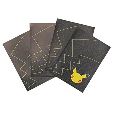 Imagem de Celebrações – Pikachu – Capas para cartas Pokemon – Pacote com 65 unidades – Protetor de baralho – Caixa exclusiva para treinadores de elite